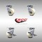 Service Caster 4 Inch Stainless Steel Nylon Swivel Caster Set with Roller Bearings 2 Brakes SCC SCC-SS30S420-NYR-2-TLB-2 - alternate 5
